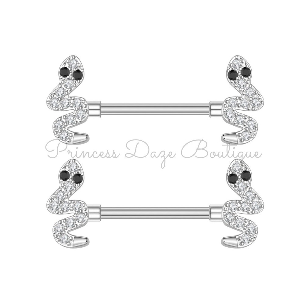 Snake‎ Nipple Ring Barbell Set Body Jewelry